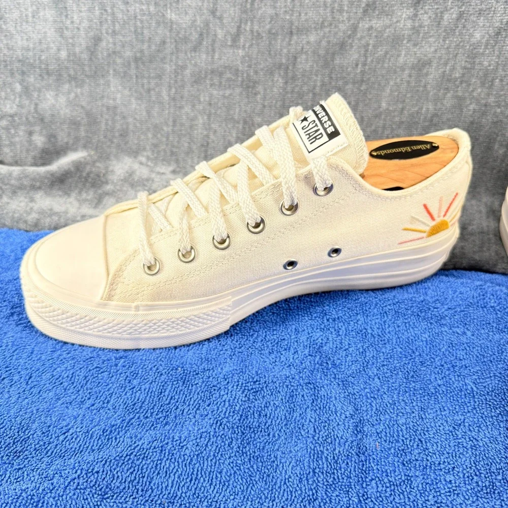 Converse Chuck Taylor All Star Lift Womens 9 Cream Sunrise Rainbow Platform - Picture 5 of 14